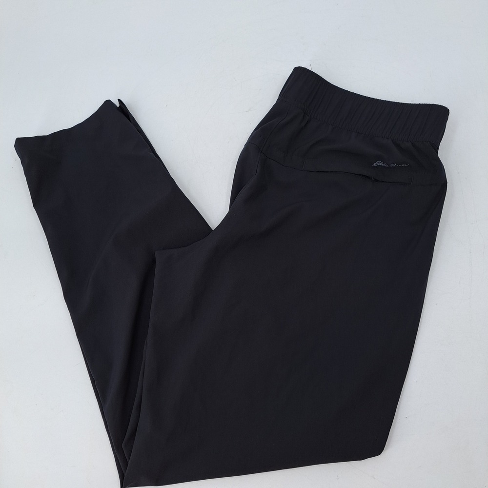 Eddie Bauer Traveler Ankle Pant Women S Black Polyester Spandex Stretch Hiking